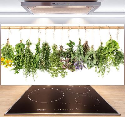 Crédence en verre trempé Herbes sur une ficelle