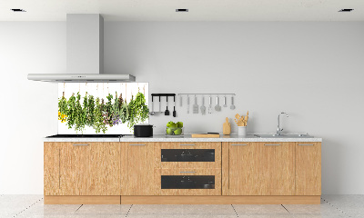 Crédence en verre trempé Herbes sur une ficelle