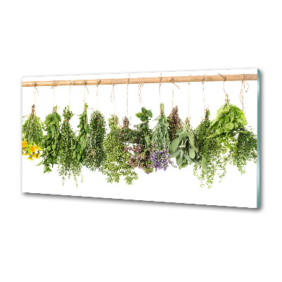 Crédence en verre trempé Herbes sur une ficelle