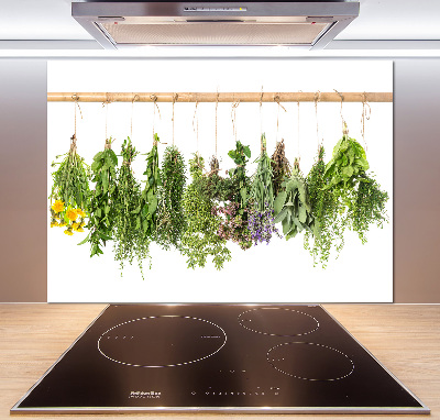 Crédence en verre trempé Herbes sur une ficelle