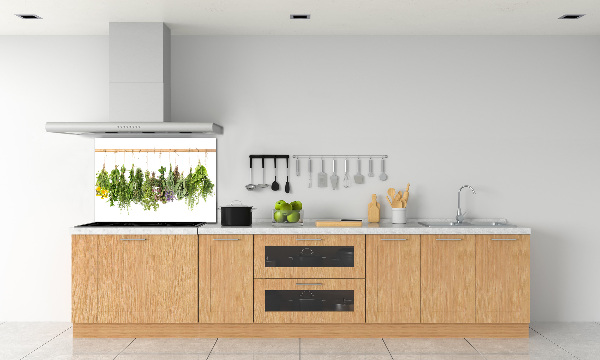 Crédence en verre trempé Herbes sur une ficelle