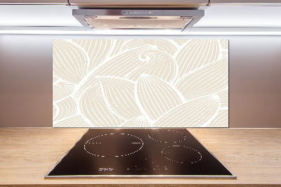 Crédence en verre trempé Feuilles à motifs