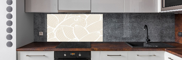 Crédence en verre trempé Feuilles à motifs