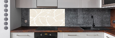 Crédence en verre trempé Feuilles à motifs