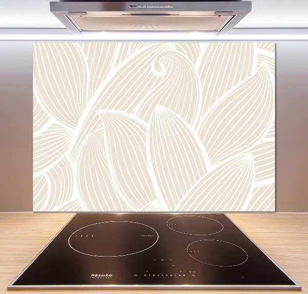 Crédence en verre trempé Feuilles à motifs