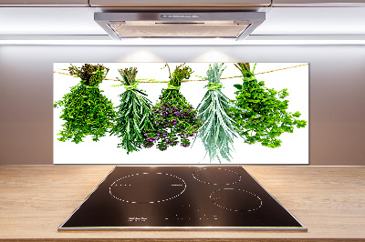 Crédence cuisine en verre Herbes sur une ficelle