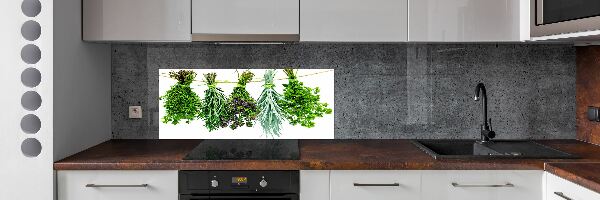 Crédence cuisine en verre Herbes sur une ficelle