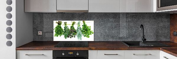 Crédence cuisine en verre Herbes sur une ficelle