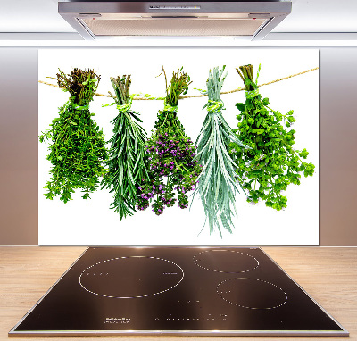 Crédence cuisine en verre Herbes sur une ficelle