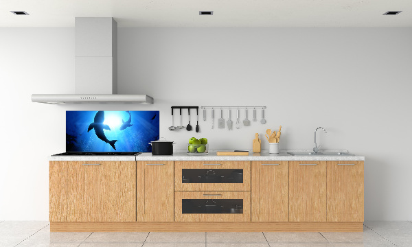 Crédence cuisine en verre Deux requins