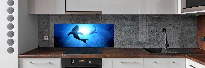 Crédence cuisine en verre Deux requins