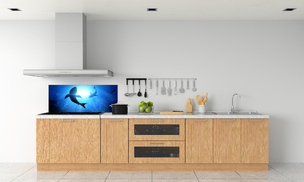 Crédence cuisine en verre Deux requins