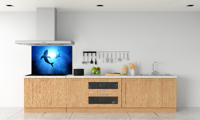 Crédence cuisine en verre Deux requins