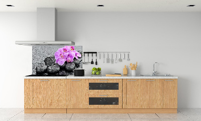 Panneau crédence cuisine Orchidées Pierres