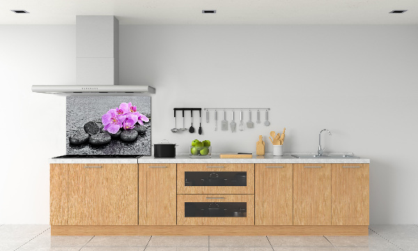 Panneau crédence cuisine Orchidées Pierres