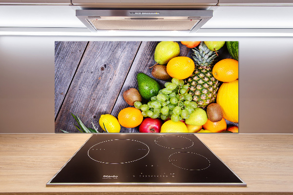 Crédence en verre avec motif Fruits sur bois