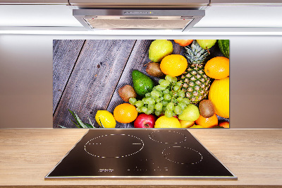 Crédence en verre avec motif Fruits sur bois