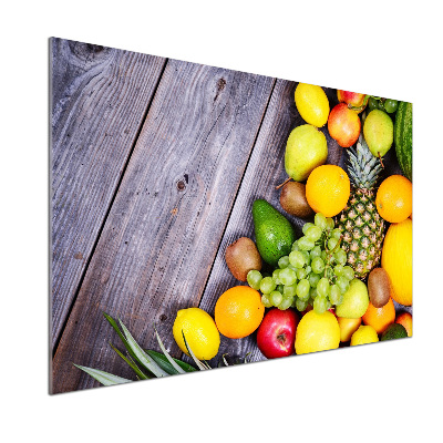 Crédence en verre avec motif Fruits sur bois