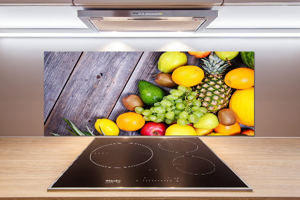Crédence en verre avec motif Fruits sur bois