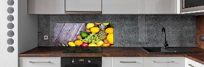 Crédence en verre avec motif Fruits sur bois