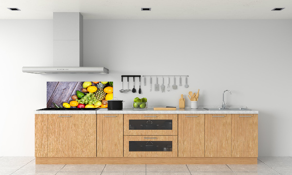 Crédence en verre avec motif Fruits sur bois