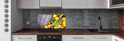 Crédence en verre avec motif Fruits sur bois