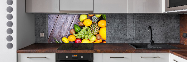 Crédence en verre avec motif Fruits sur bois