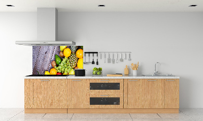Crédence en verre avec motif Fruits sur bois