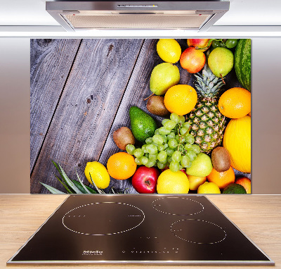 Crédence en verre avec motif Fruits sur bois