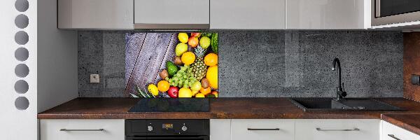 Crédence en verre avec motif Fruits sur bois