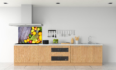 Crédence en verre avec motif Fruits sur bois