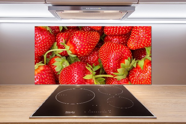 Crédence en verre trempé Fraises