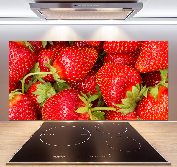 Crédence en verre trempé Fraises