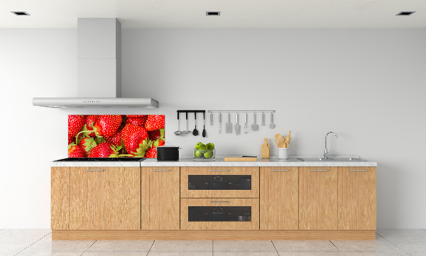 Crédence en verre trempé Fraises