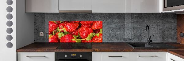 Crédence en verre trempé Fraises