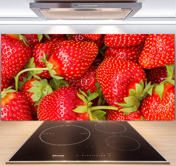 Crédence en verre trempé Fraises