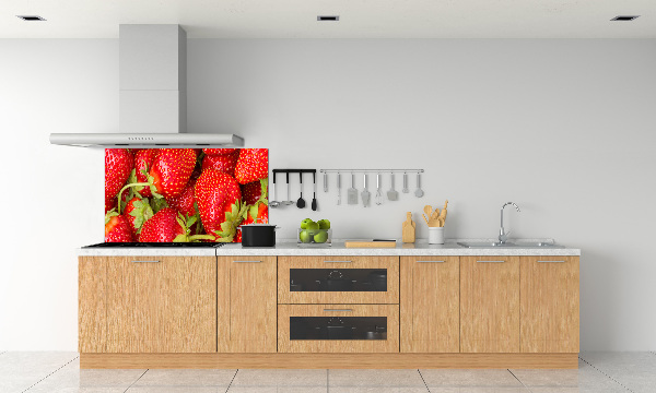 Crédence en verre trempé Fraises