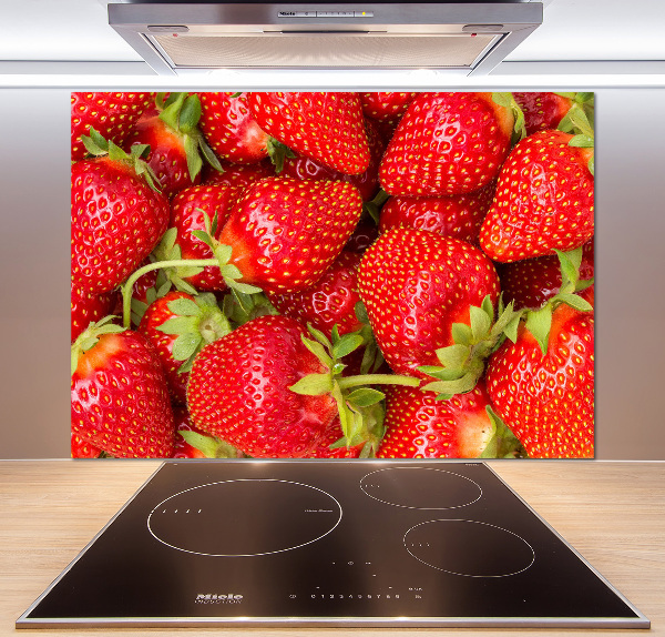 Crédence en verre trempé Fraises