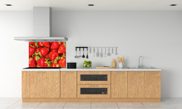 Crédence en verre trempé Fraises