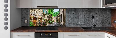 Verre pour crédence Ruelle de charme