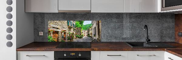 Verre pour crédence Ruelle de charme