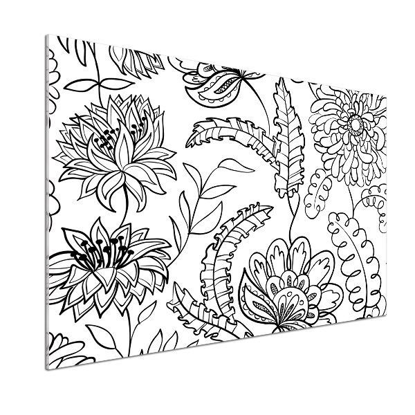 Crédence de cuisine Design floral