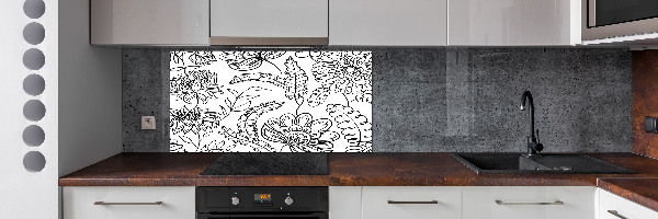 Crédence de cuisine Design floral
