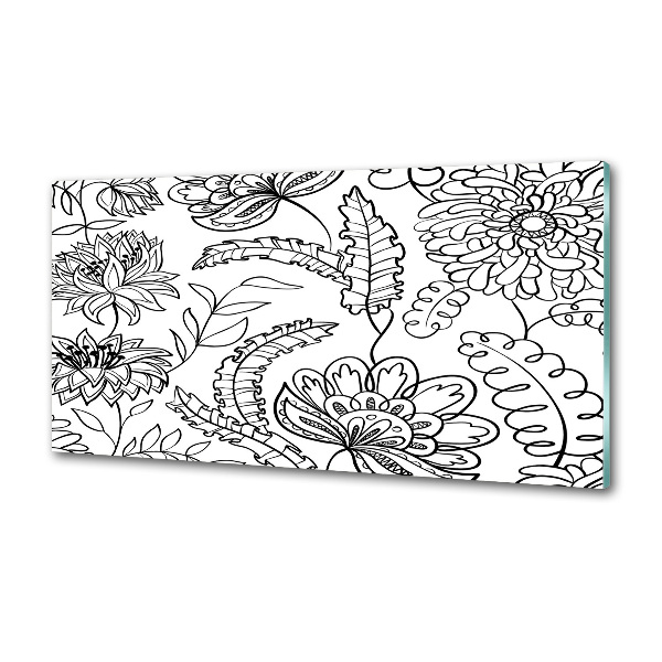 Crédence de cuisine Design floral
