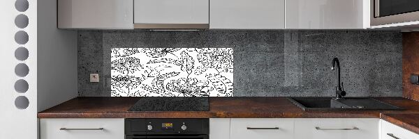 Crédence de cuisine Design floral