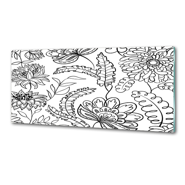 Crédence de cuisine Design floral