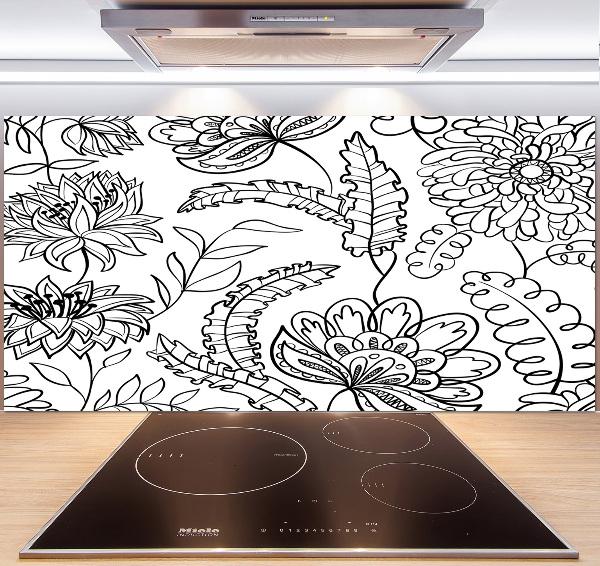 Crédence de cuisine Design floral