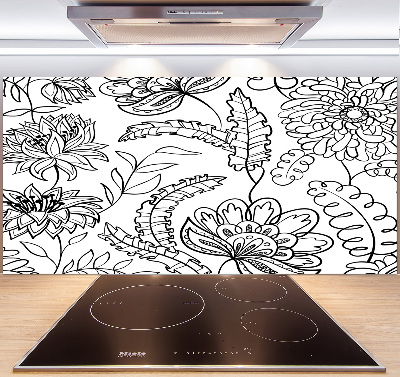 Crédence de cuisine Design floral