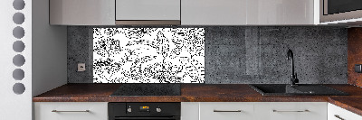 Crédence de cuisine Design floral