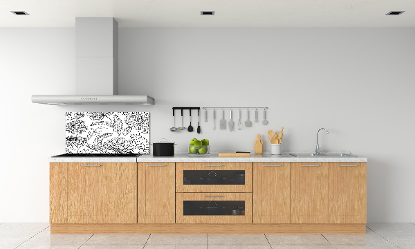 Crédence de cuisine Design floral